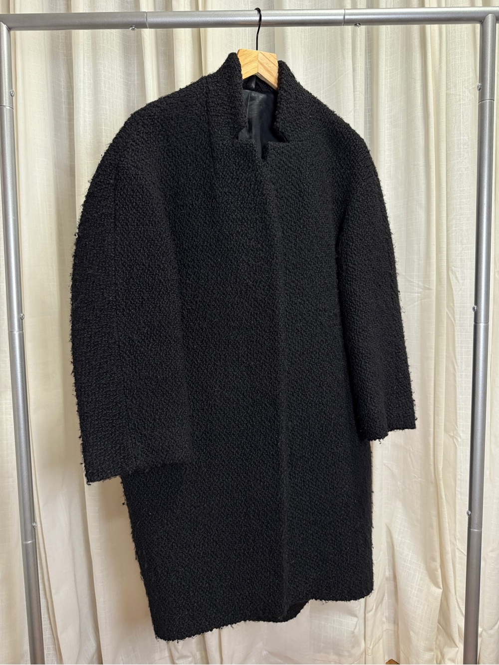 COS Women's Black Bouclé Coat